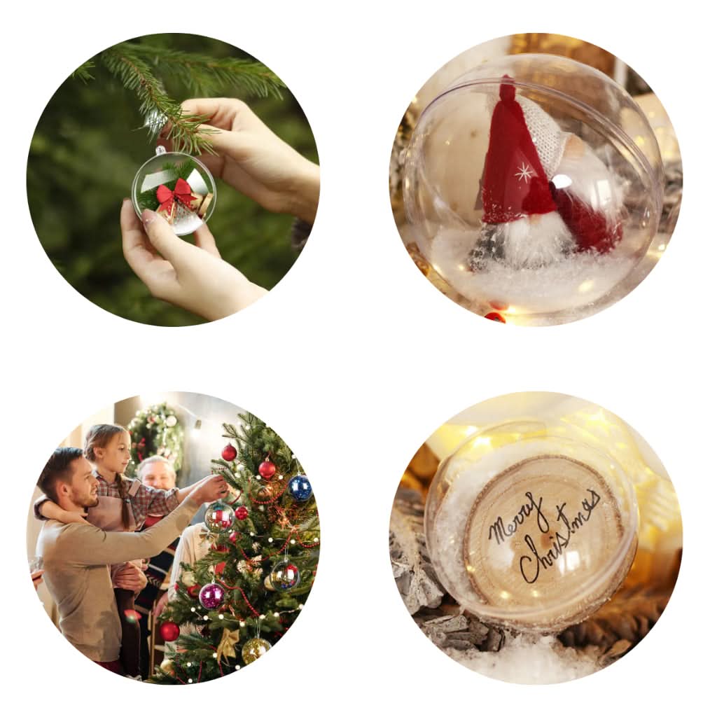 30 Bolas De Natal Esfera AcrĂlica para fotos e lembrancinhas 6,5cm
