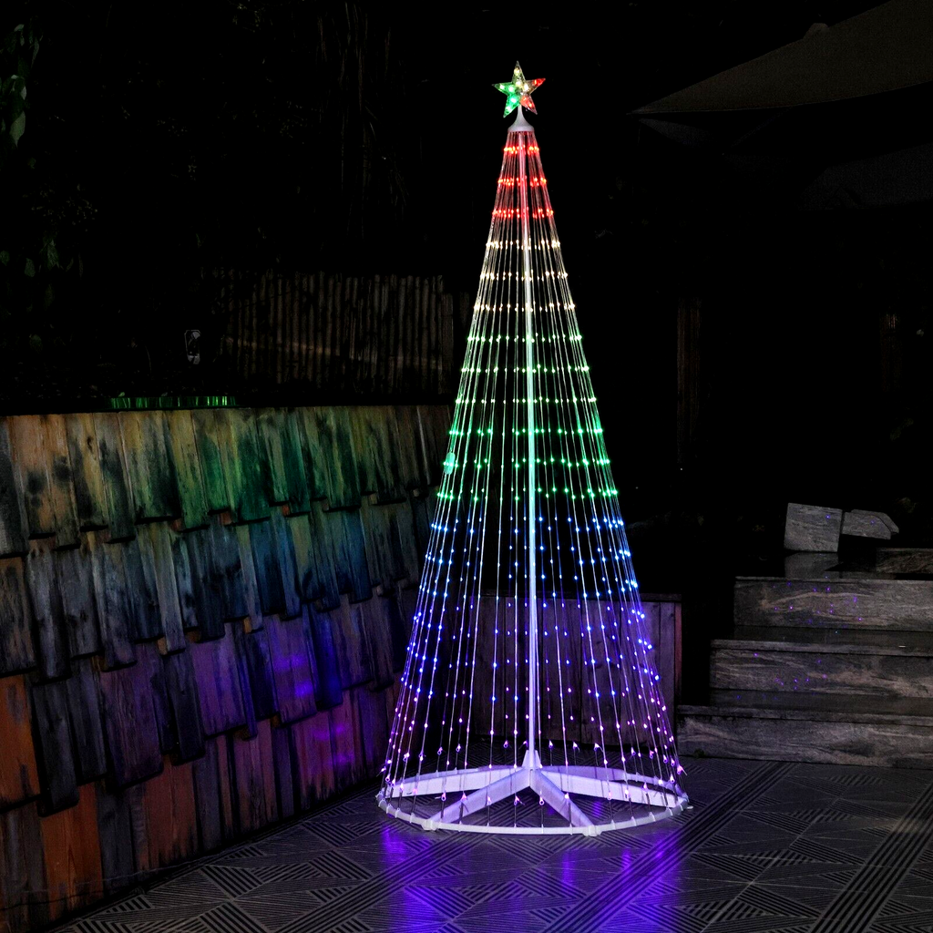 LED Christmas Tree 2025 – Complete Kit with Frame + LEDs + Star [Bivolt]