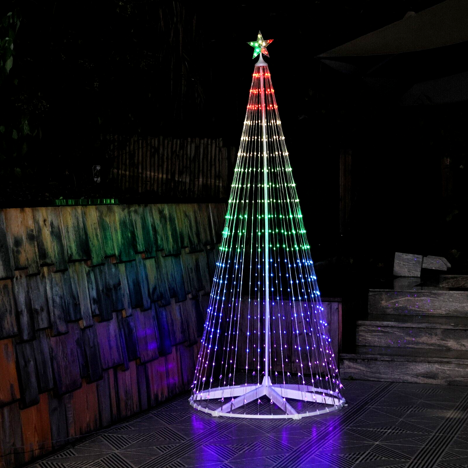 LED Christmas Tree 2025 – Complete Kit with Frame + LEDs + Star [Bivolt]