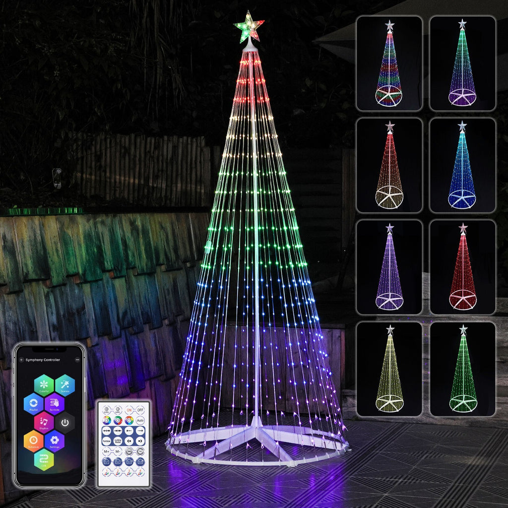 LED Christmas Tree 2025 – Complete Kit with Frame + LEDs + Star [Bivolt]