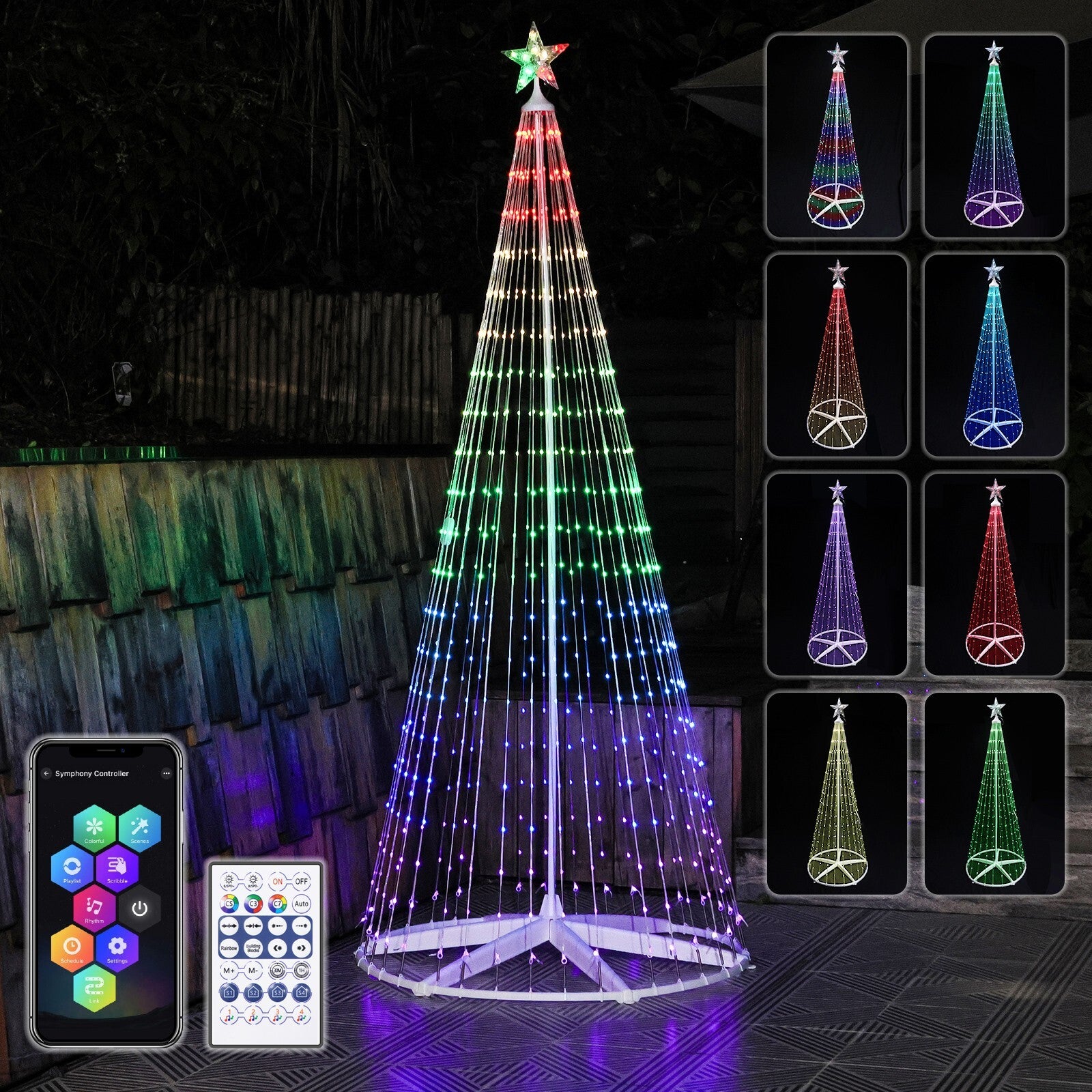 LED Christmas Tree 2025 – Complete Kit with Frame + LEDs + Star [Bivolt]