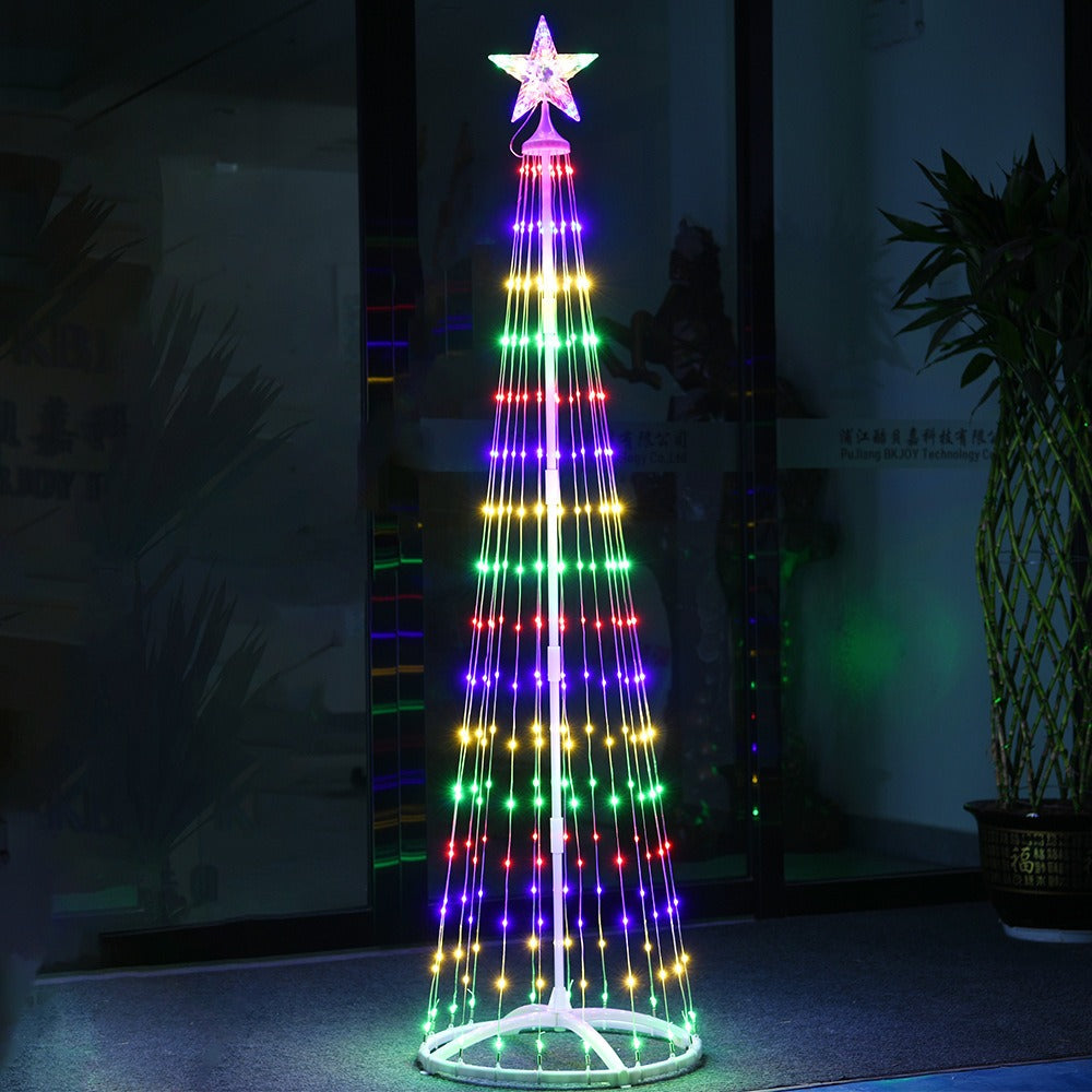 LED Christmas Tree 2025 – Complete Kit with Frame + LEDs + Star [Bivolt]
