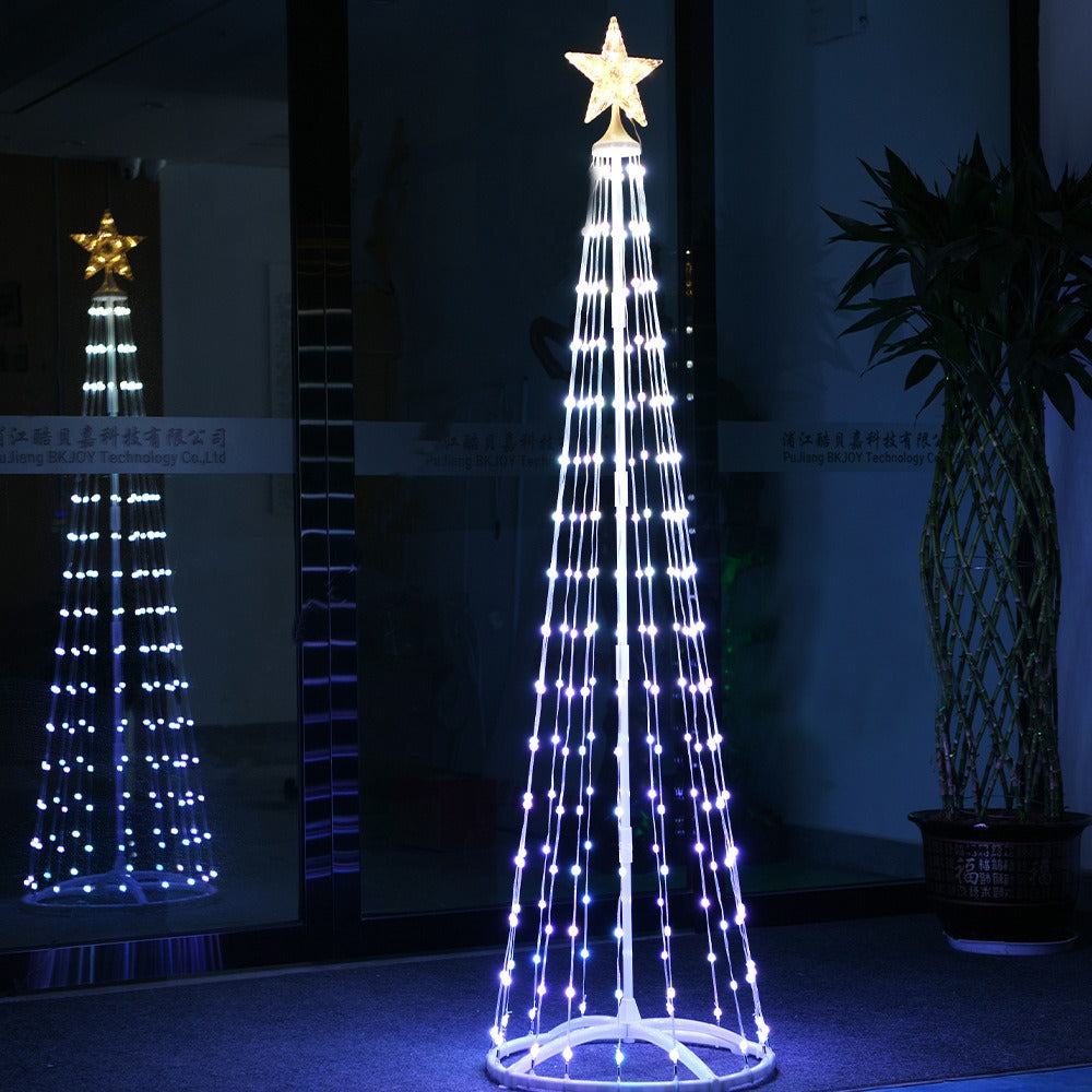 LED Christmas Tree 2025 – Complete Kit with Frame + LEDs + Star [Bivolt]