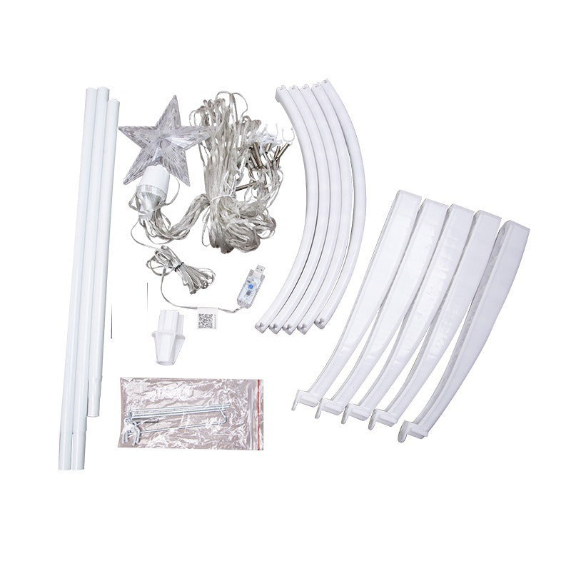 LED Christmas Tree 2025 – Complete Kit with Frame + LEDs + Star [Bivolt]