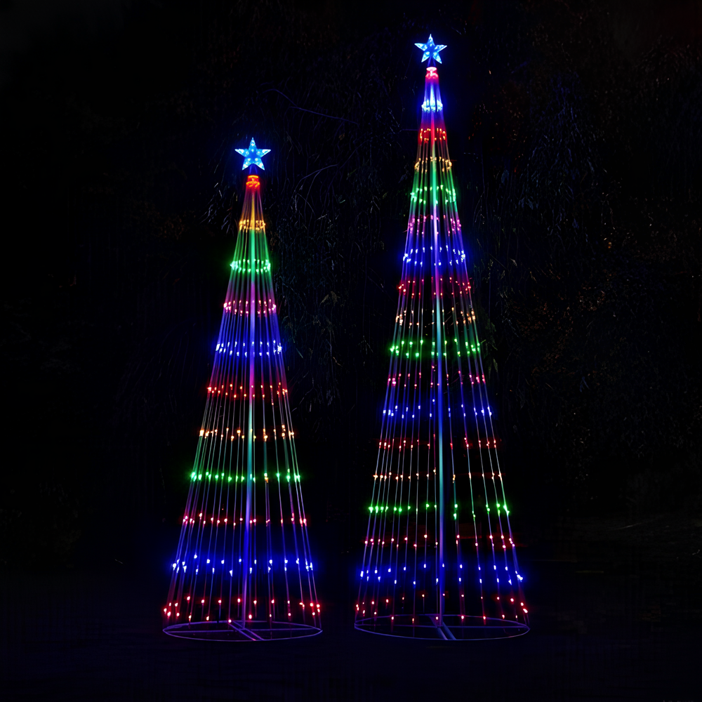 LED Christmas Tree 2025 – Complete Kit with Frame + LEDs + Star [Bivolt]