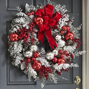 Guirlanda de Natal com Rattan Nevada para Porta Lenogue