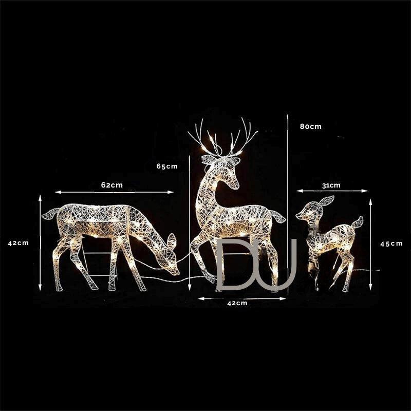 Luminária de Jardim Rena Mágica -  Kit com 3 Peças